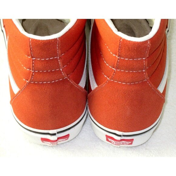 Vans Men's Sk8-Hi Color theory Burnt Ochre Orange Canvas Suede shoes Size 7.5 - Picture 2 of 5